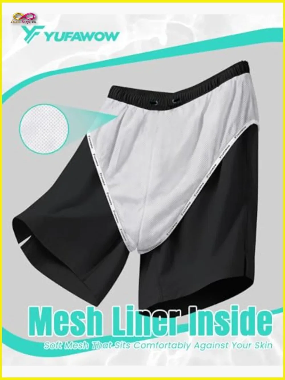 Men's 9 Inch Swim Trunks with Mesh Lining Quick Dry Breathable Pockets